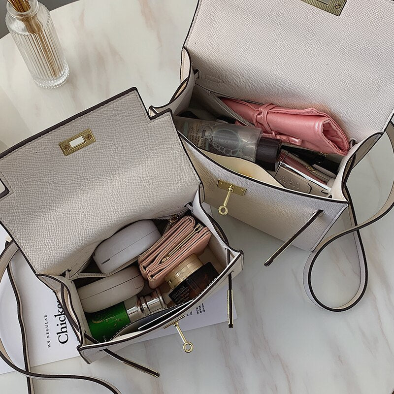 Elegant Solid Color Palm Bag