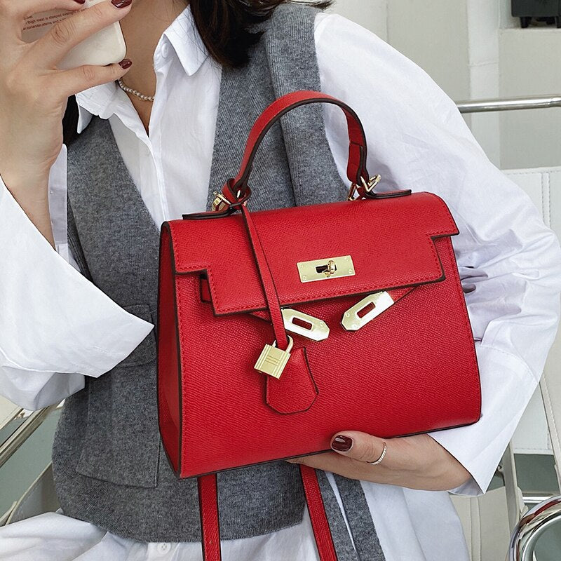 Elegant Solid Color Palm Bag
