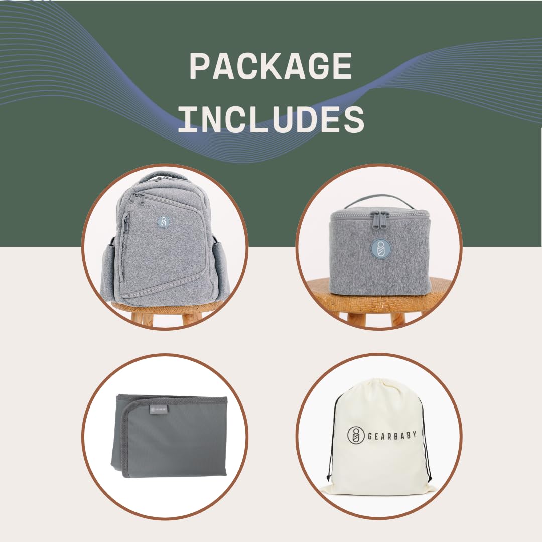 Neoprene Diaper Bag Backpack - Wearable Breast Pump Bag With Cooler bag Breast Pump Travel Bag