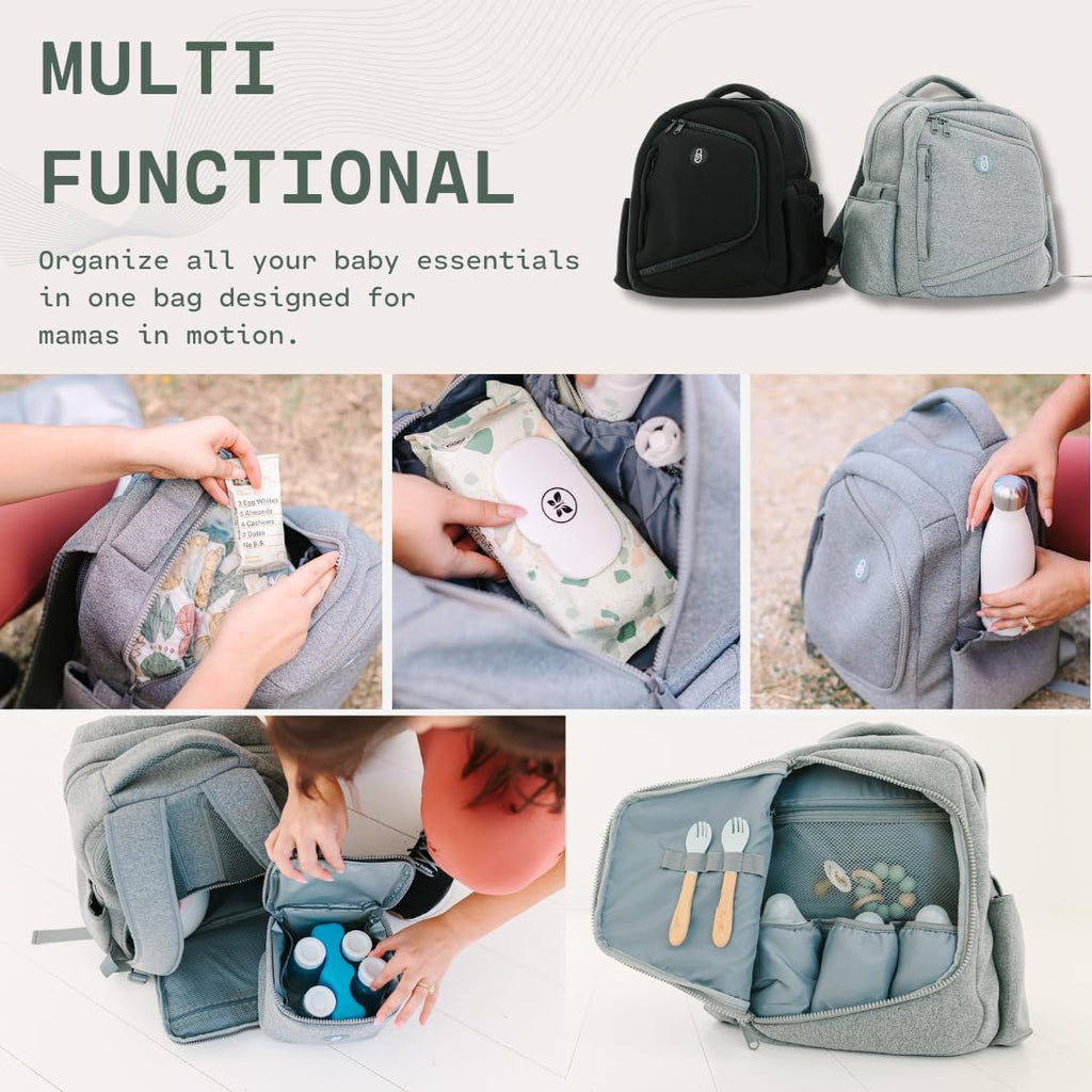 Neoprene Diaper Bag Backpack - Wearable Breast Pump Bag With Cooler bag Breast Pump Travel Bag