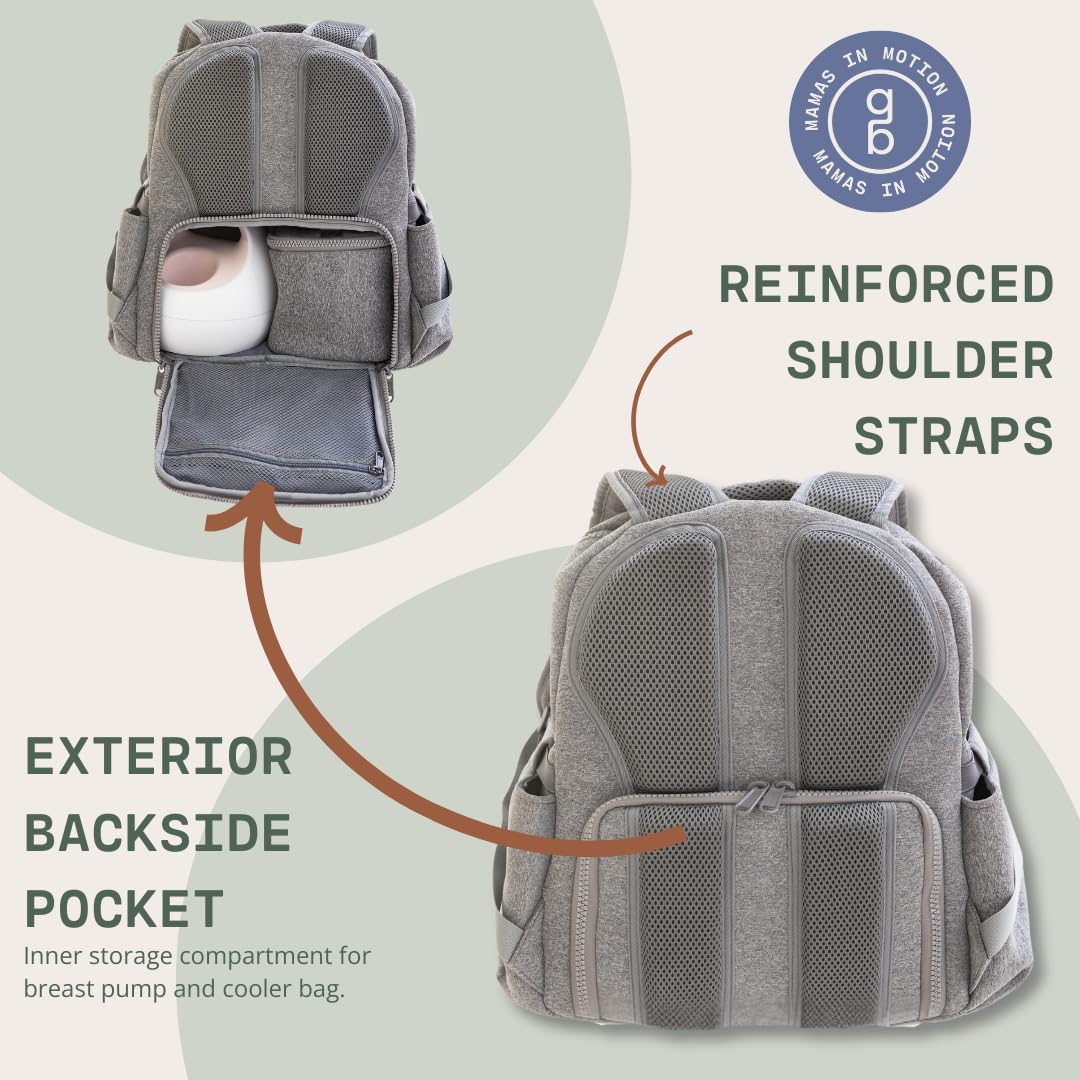 Neoprene Diaper Bag Backpack - Wearable Breast Pump Bag With Cooler bag Breast Pump Travel Bag