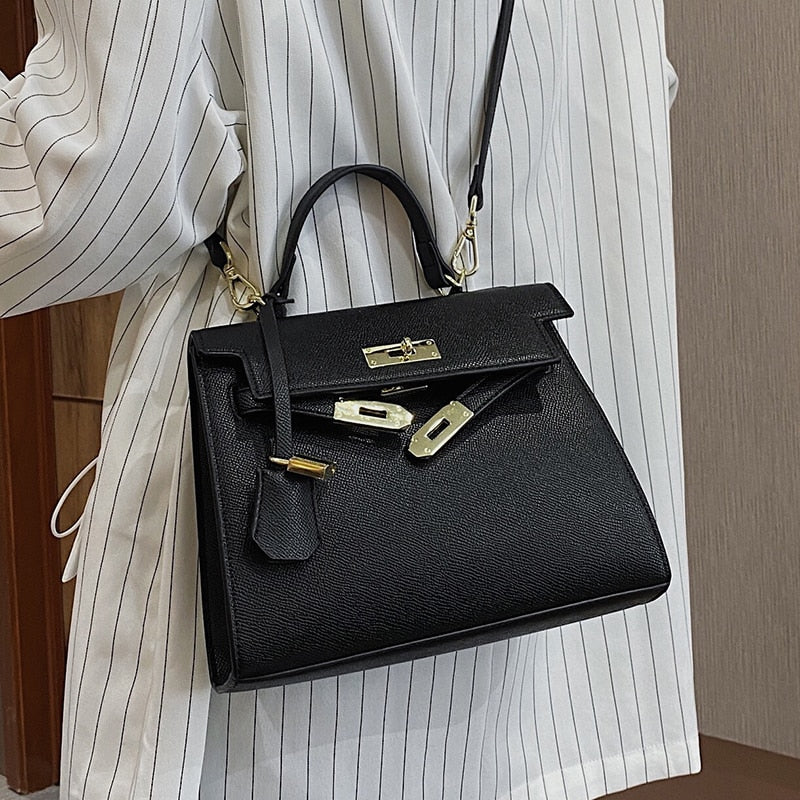 Elegant Solid Color Palm Bag