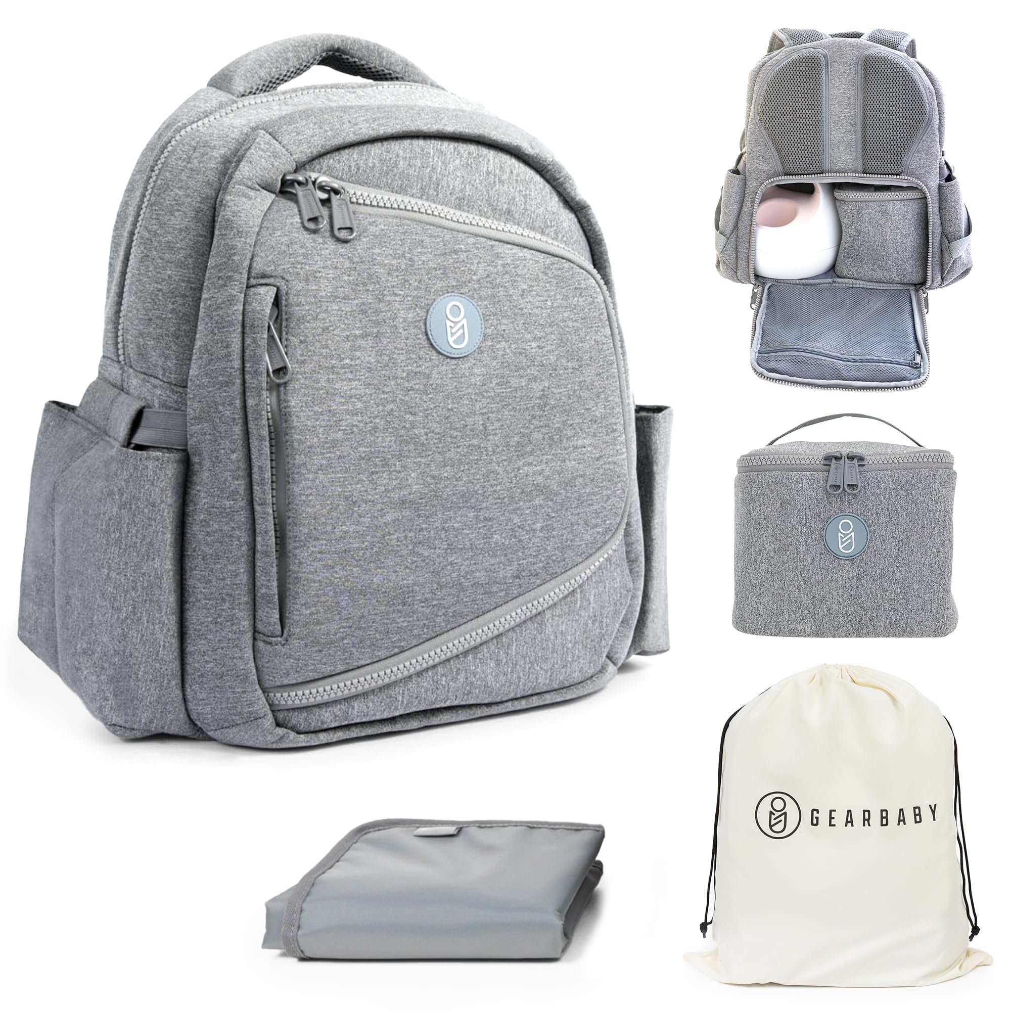 Neoprene Diaper Bag Backpack - Wearable Breast Pump Bag With Cooler bag Breast Pump Travel Bag