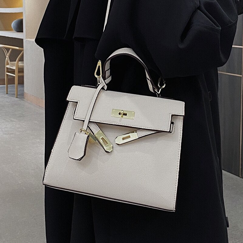 Elegant Solid Color Palm Bag